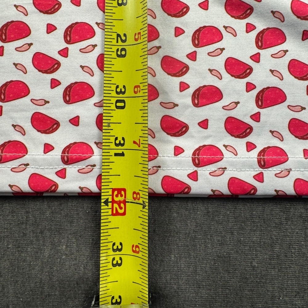 Bogey Bros Golf Co Mens XXL Taco Chili Pepper Print Performance Polo Shirt Pink - Picture 8 of 11